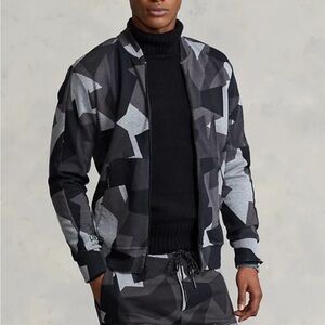 Ralph Lauren RLX‎ Swedish Camo Zip Jacket Water Repellent Tech Knitwear Athletic